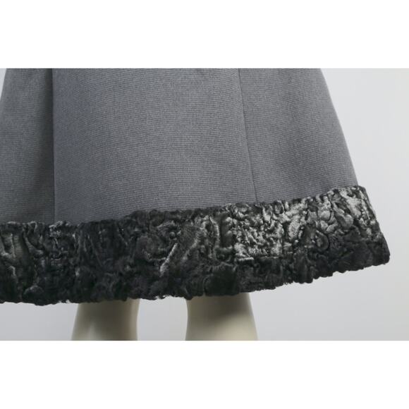 Vintage Lepshire Gray Mongolian Fur Belted Coat Jacket Women’s Size S Luxury - Picture 7 of 15